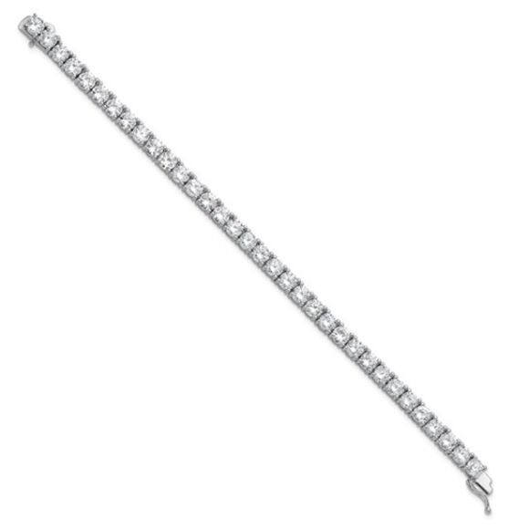 Elegant Sterling Silver CZ Tennis Bracelet - Picture 3 of 7